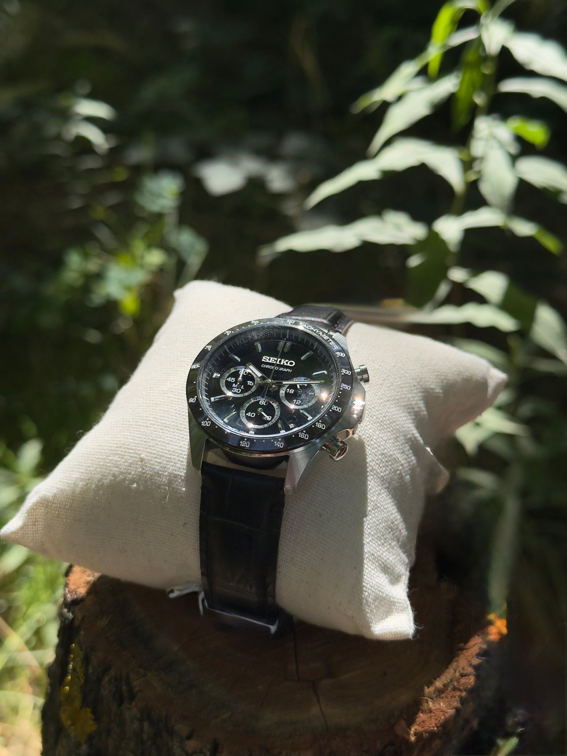 Seiko Spirit Chronograph Fekete férfi óra